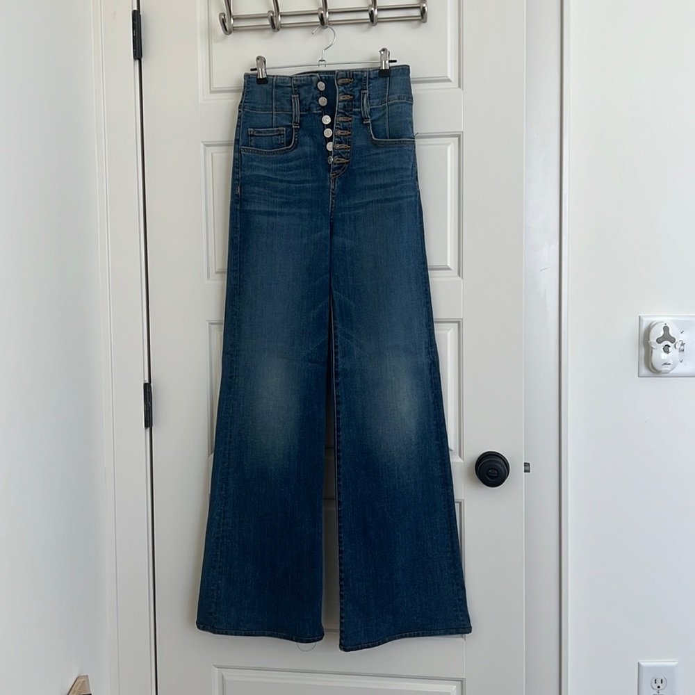 Veronica Beard Medium Blue Flare Jeans